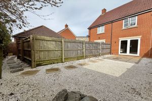 Rear Garden to Garage- click for photo gallery